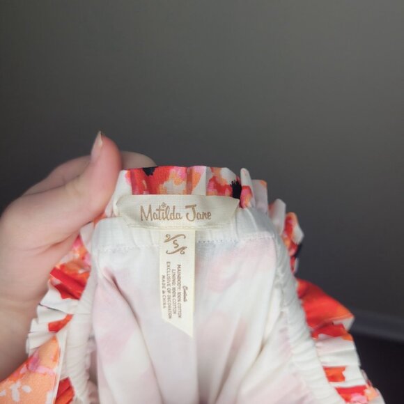 Matilda Jane Summer Siesta Red Poppy Maxi Ruffle Floral Dress Size S #3257 - Picture 3 of 7